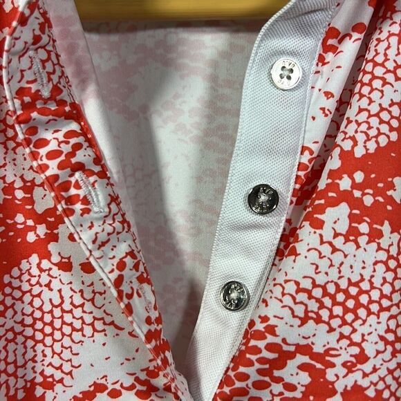 NVO Sport Women’s Short Sleeve Golf/Athletic Polo Shirt Orange/White Size Small - Picture 3 of 9